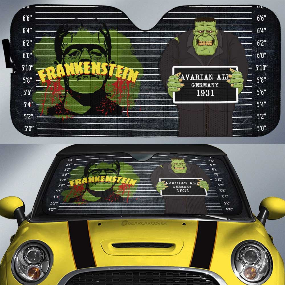 Frankenstein Car Sunshade Custom Horror Characters Car Interior Accessories - Gearcarcover - 1