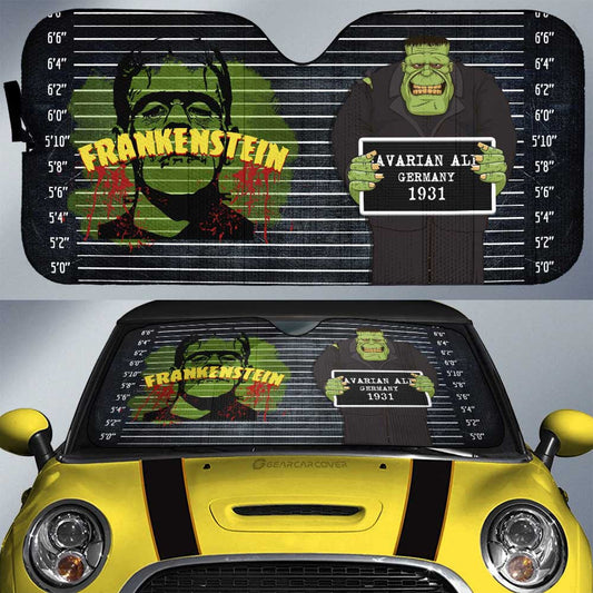 Frankenstein Car Sunshade Custom Horror Characters Car Interior Accessories - Gearcarcover - 1