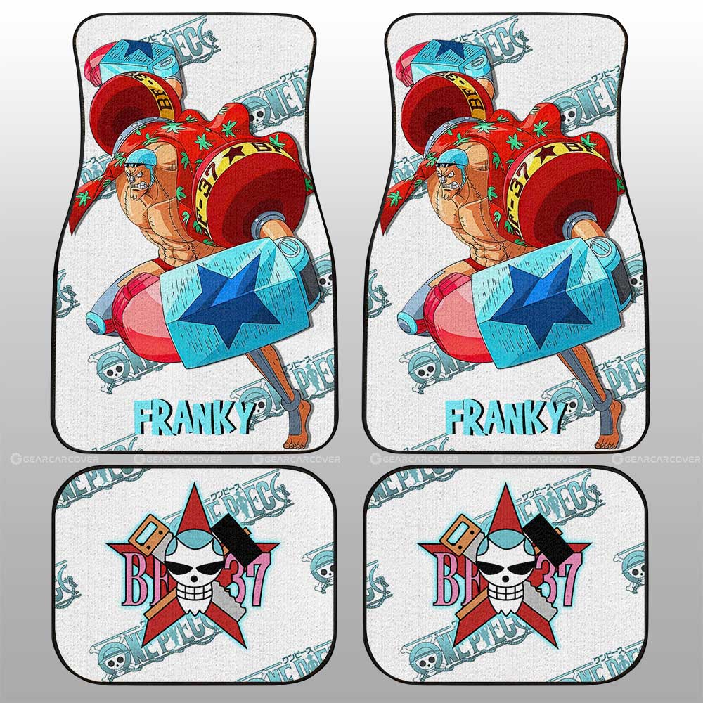 Franky Car Floor Mats Custom One Piece Anime - Gearcarcover - 1