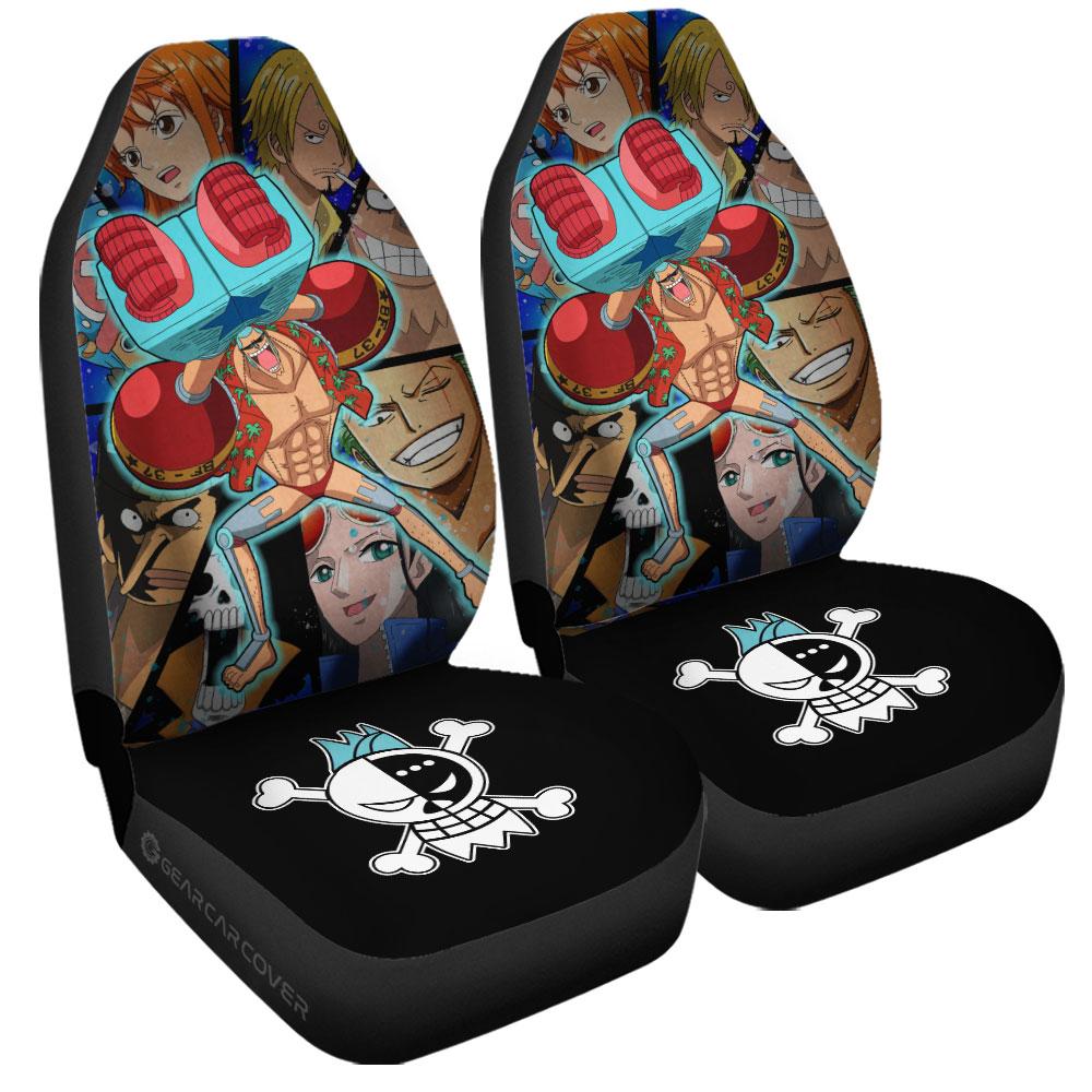 Franky Car Seat Covers Custom One Piece Anime Car Interior Accessories - Gearcarcover - 3