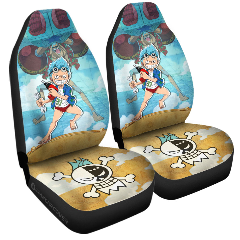 Franky Car Seat Covers Custom One Piece Map Anime Car Accessories - Gearcarcover - 3