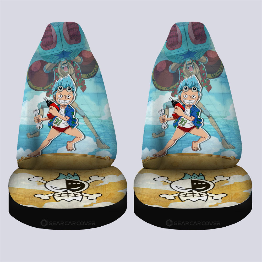 Franky Car Seat Covers Custom One Piece Map Anime Car Accessories - Gearcarcover - 4