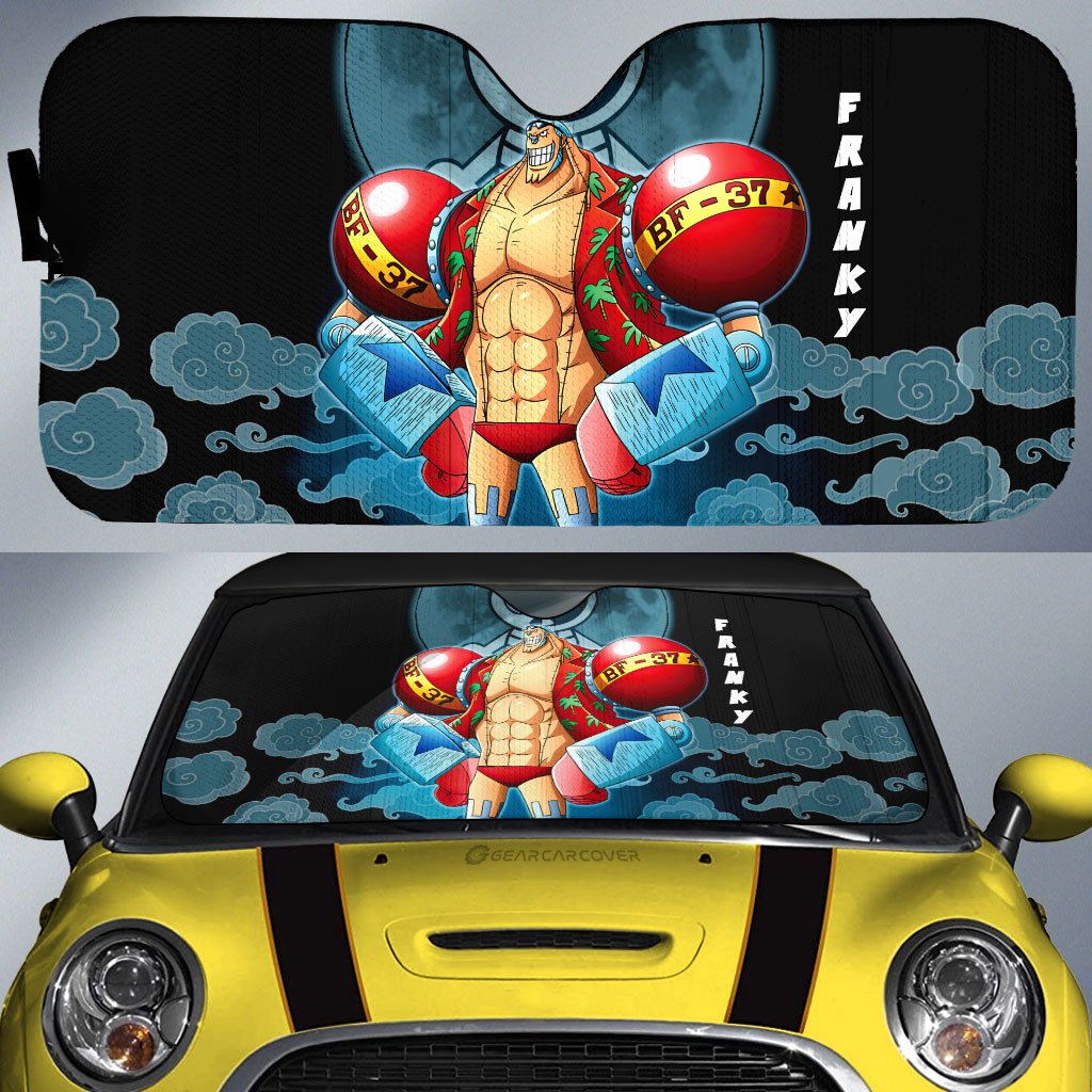 Franky Car Sunshade Custom Anime One Piece Car Accessories For Anime Fans - Gearcarcover - 1