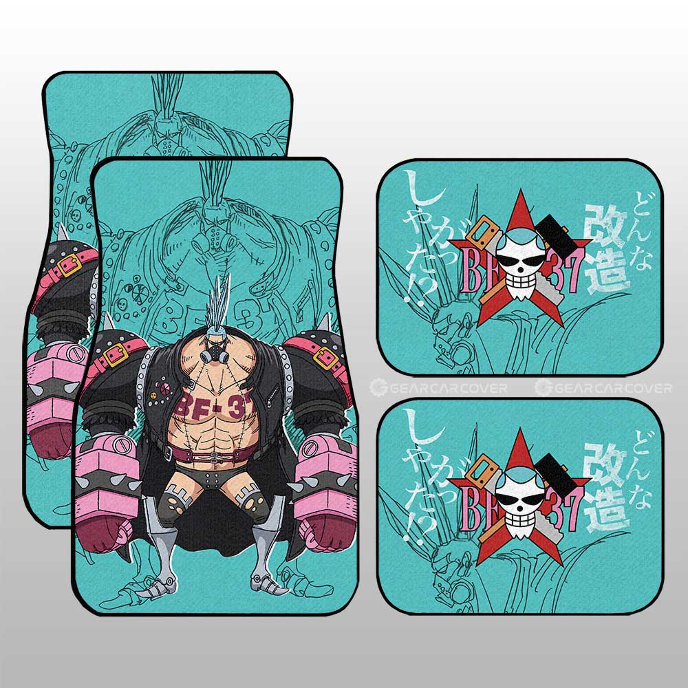 Franky Film Red Car Floor Mats Custom One Piece Anime Car Accessories - Gearcarcover - 3