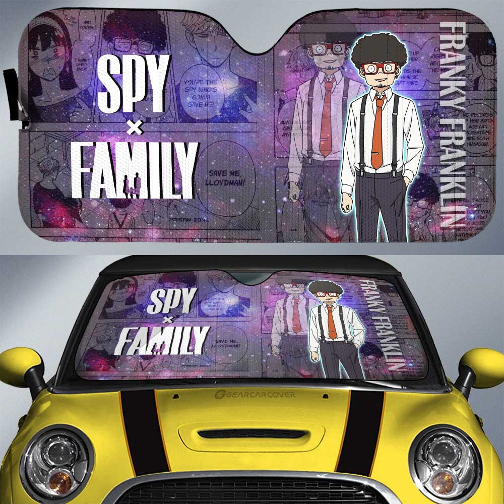 Franky Franklin Car Sunshade Custom Spy x Family Anime Car Accessories Manga Galaxy Style - Gearcarcover - 1