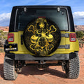 Franky Spare Tire Cover Custom One Piece Anime Gold Silhouette Style - Gearcarcover - 2