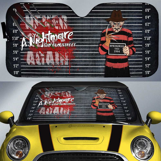 Freddy Krueger Car Sunshade Custom Horror Characters Car Interior Accessories - Gearcarcover - 1