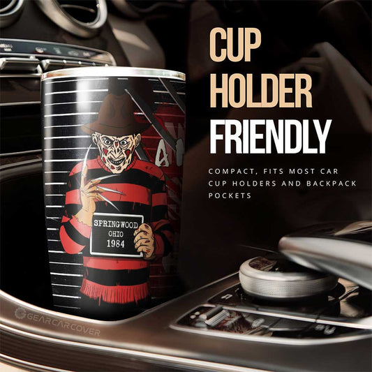 Freddy Krueger Tumbler Cup Custom Horror Characters Car Interior Accessories - Gearcarcover - 2