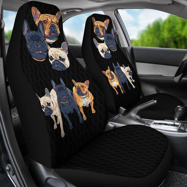 French Bulldog Car Seat Covers Custom Funny Car Accessories For Dog Lo