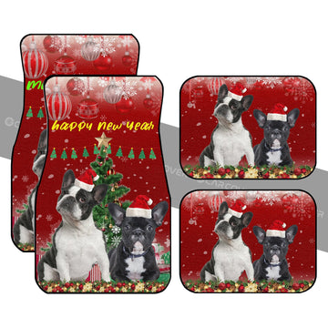 French Bulldogs Christmas Dog Car Floor Mats Custom Car Interior Accessories - Gearcarcover - 1
