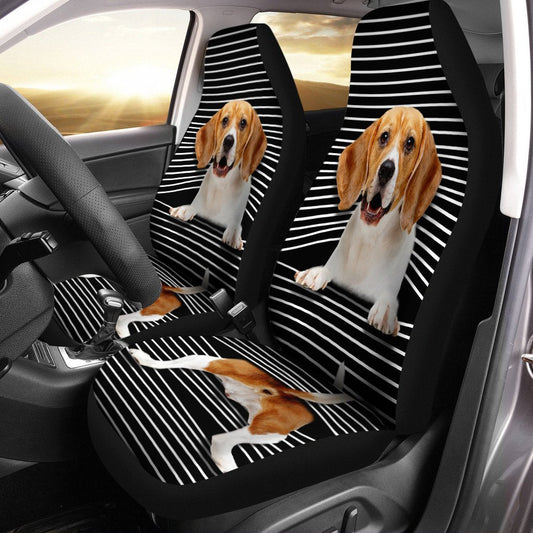 Funny Beagle Car Seat Covers Custom Beagle Car Accessories For Dog Lovers - Gearcarcover - 2