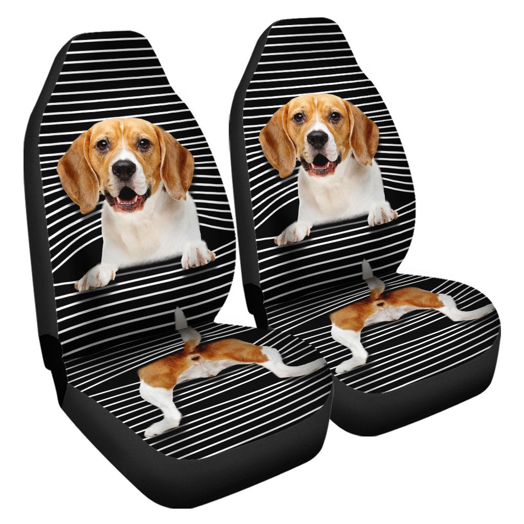 Funny Beagle Car Seat Covers Custom Beagle Car Accessories For Dog Lovers - Gearcarcover - 4