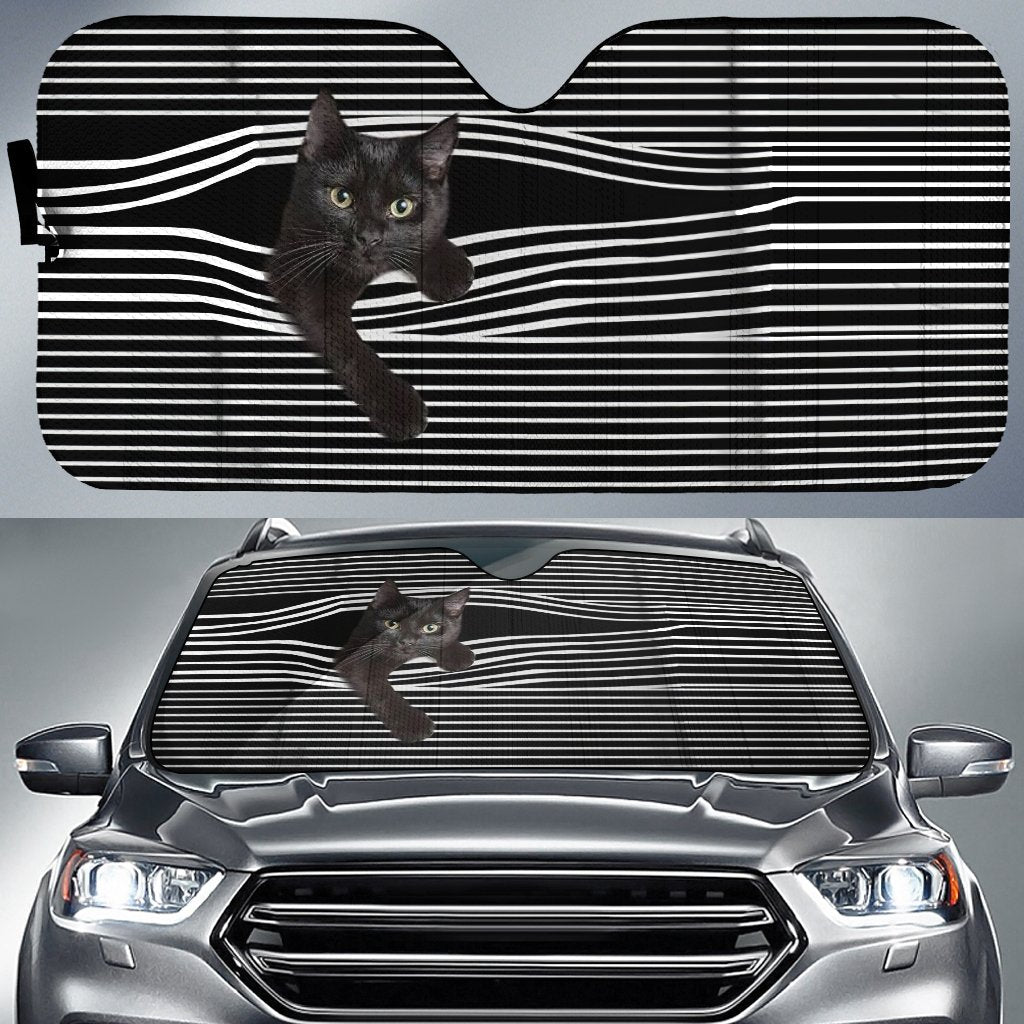 Funny Cat Car Sunshade Custom Car Accessories For Cat Lover - Gearcarcover - 1