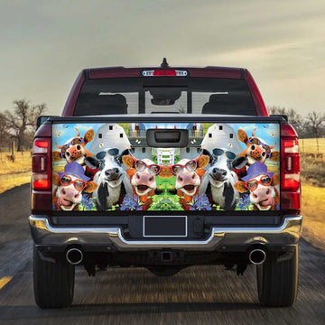 Funny Cow Truck Tailgate Decal Custom Selfie Cow Car Accessories - Gearcarcover - 1