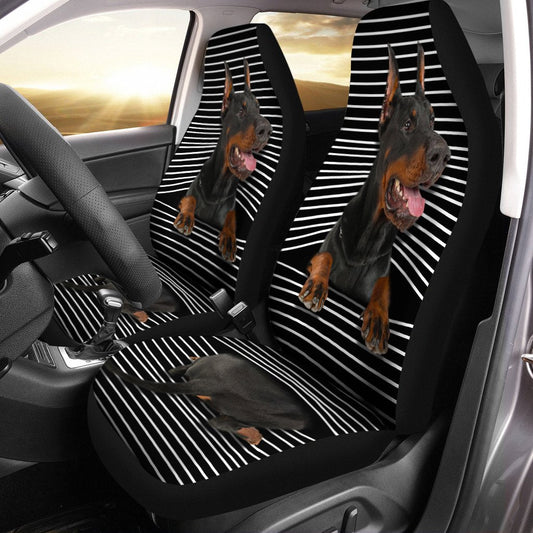 Funny Doberman Pinscher Car Seat Covers Custom Doberman Pinscher Car Accessories For Dog Lovers - Gearcarcover - 2