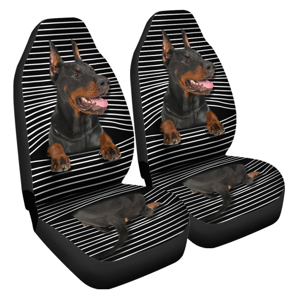 Funny Doberman Pinscher Car Seat Covers Custom Doberman Pinscher Car Accessories For Dog Lovers - Gearcarcover - 4