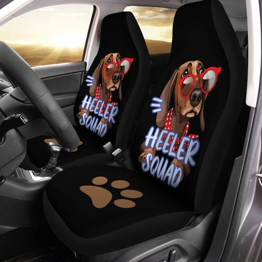 Funny Dog Dachshund Car Seat Covers Custom With Sunglasses - Gearcarcover - 1