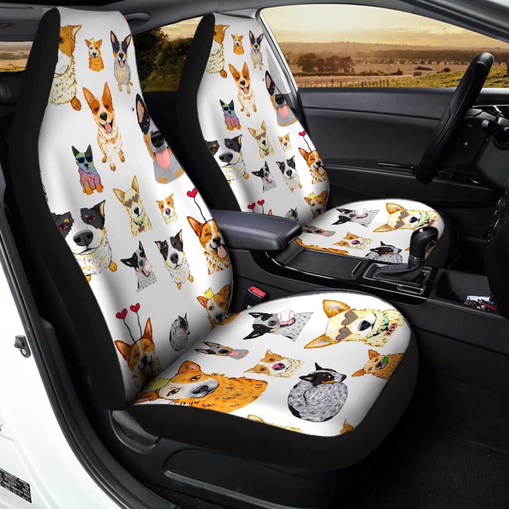 Funny Dog Face Car Seat Covers Custom Dog Car Accessories - Gearcarcover - 2