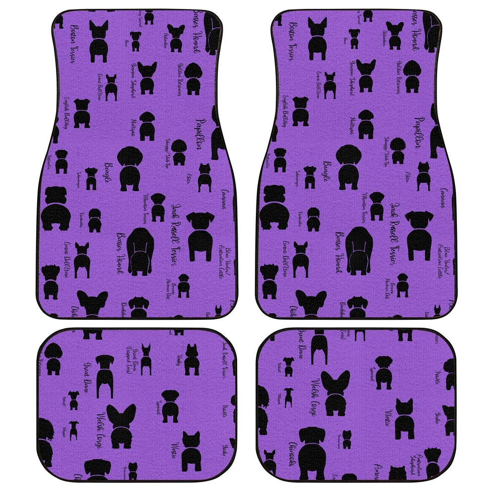 Funny Dogs Car Floor Mats Custom Purple Pattern Car Accessories - Gearcarcover - 1