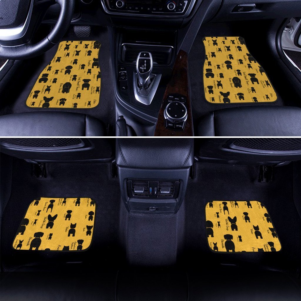 Funny Dogs Car Floor Mats Custom Yellow Pattern Car Accessories - Gearcarcover - 2