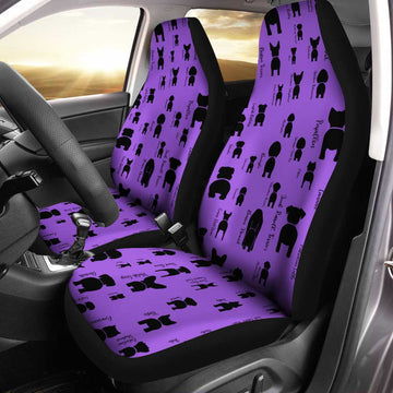 Funny Dogs Car Seat Covers Custom Purple Pattern Car Accessories - Gearcarcover - 1