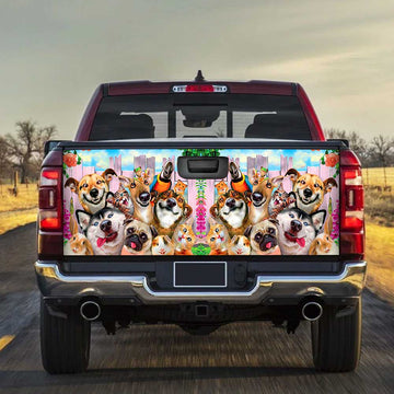 Funny Dogs Selfie Truck Tailgate Decal Custom Car Accessories - Gearcarcover - 1