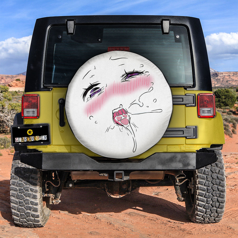 Funny Face Spare Tire Covers Custom Ahegao Style Car Accessories - Gearcarcover - 3