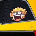 Funny Face Zenitsu Car Sticker Custom Demon Slayer Anime Car Accessories - Gearcarcover - 2