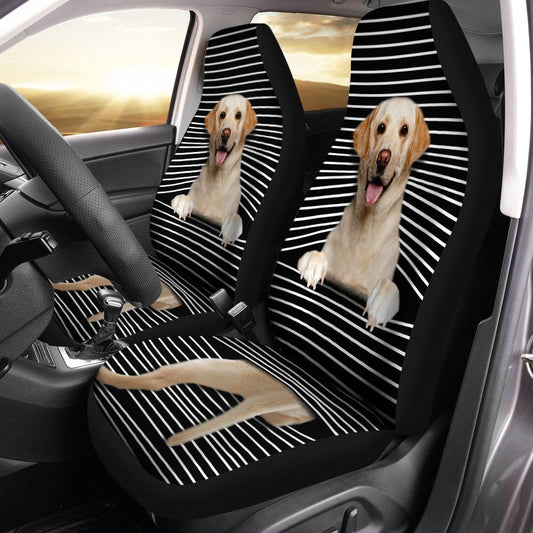 Funny Labrador Retriever Car Seat Covers Custom Labrador Retriever Car Accessories For Dog Lovers - Gearcarcover - 2