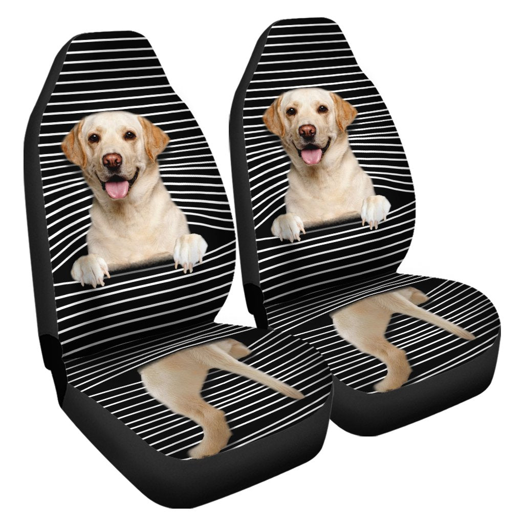 Funny Labrador Retriever Car Seat Covers Custom Labrador Retriever Car Accessories For Dog Lovers - Gearcarcover - 4