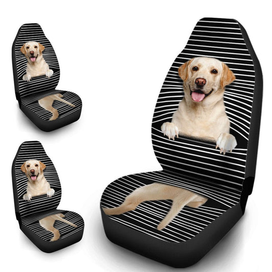 Funny Labrador Retriever Car Seat Covers Custom Labrador Retriever Car Accessories For Dog Lovers - Gearcarcover - 1