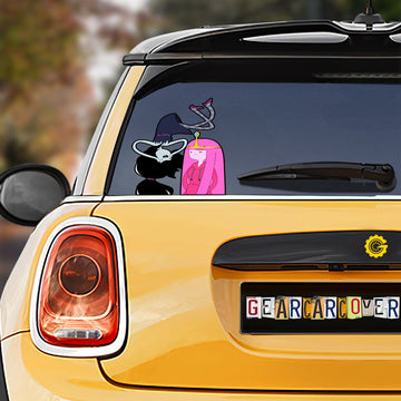 Funny Marceline And Princess Bubblegum Car Sticker Custom Adventure Time - Gearcarcover - 1