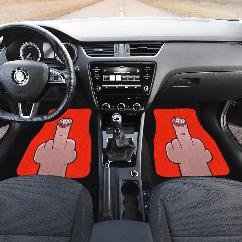 Funny Middle Finger Car Floor Mats - Gearcarcover - 1