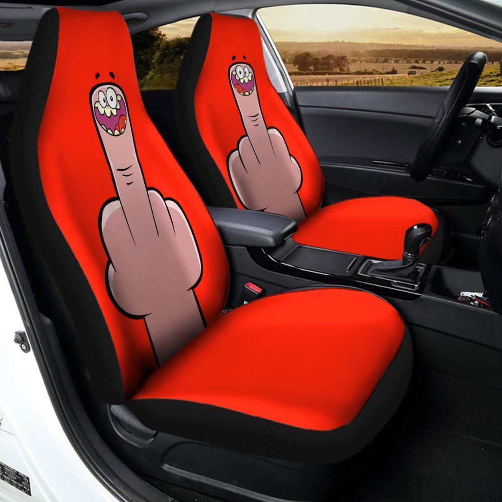 Funny Middle Finger Car Seat Covers Set Of 2 - Gearcarcover - 2