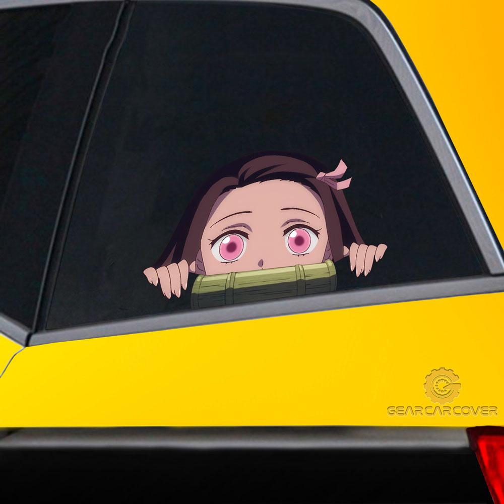 Funny Nezuko Car Sticker Custom Demon Slayer Anime Car Accessories - Gearcarcover - 2