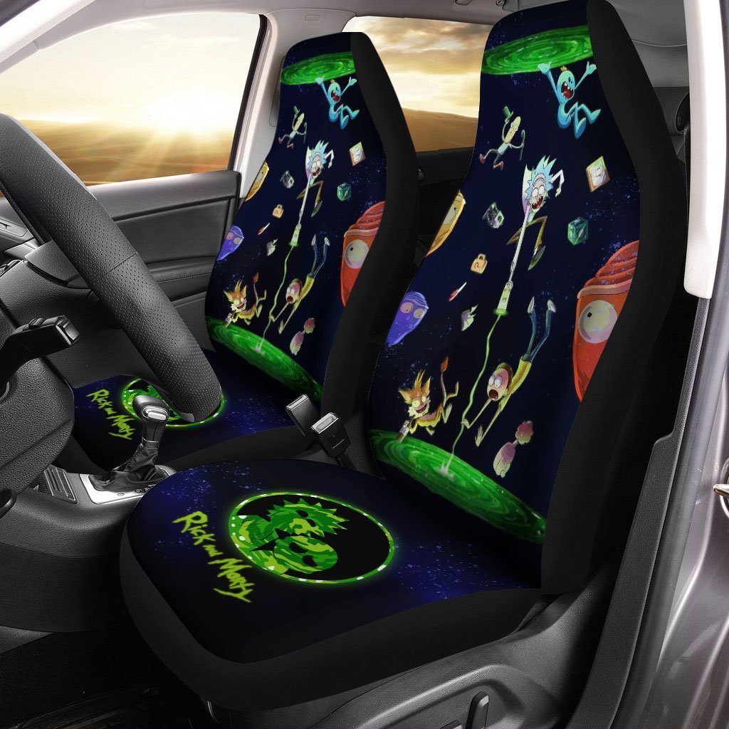 Funny Rick and Morty Car Seat Covers Set Of 2 - Gearcarcover - 1
