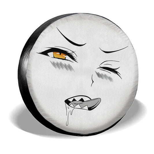 Funny Waifu Girl Face Spare Tire Covers Custom Ahegao Style Car Accessories - Gearcarcover - 2