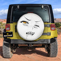 Funny Waifu Girl Face Spare Tire Covers Custom Ahegao Style Car Accessories - Gearcarcover - 3