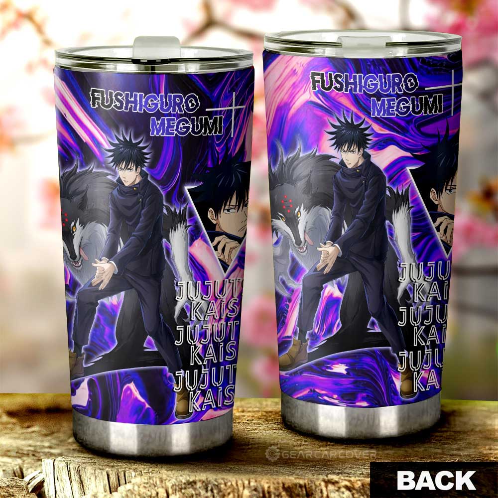 Fushiguro Megumi Tumbler Cup Custom Jujutsu Kaisen Anime Car Accessories - Gearcarcover - 3