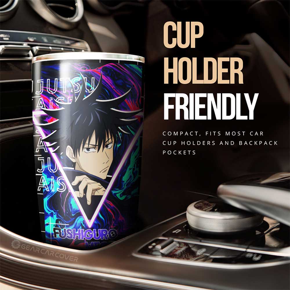 Fushiguro Megumi Tumbler Cup Custom Jujutsu Kaisen Anime Car Interior Accessories - Gearcarcover - 3