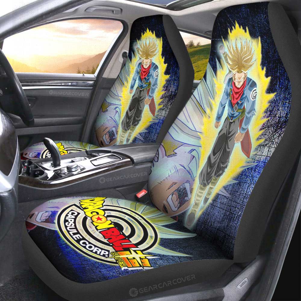 Future Trunks Car Seat Covers Custom Dragon Ball Anime Car Accessories - Gearcarcover - 4