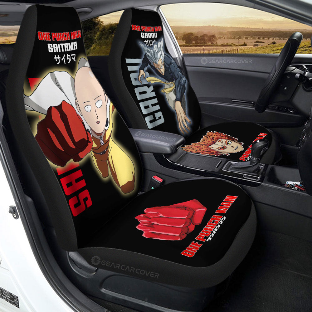 Garou Saitama Car Seat Covers Custom One Punch Man Anime Car Accessories - Gearcarcover - 3