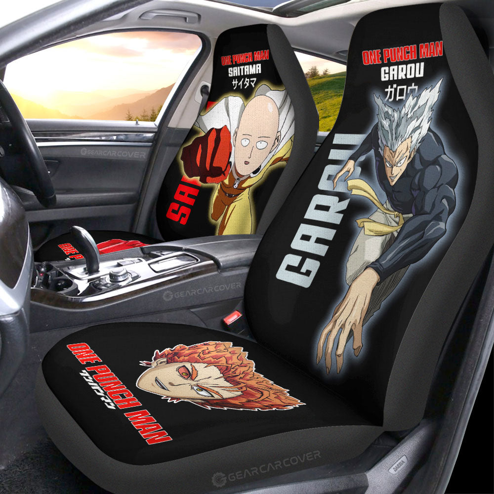 Garou Saitama Car Seat Covers Custom One Punch Man Anime Car Accessories - Gearcarcover - 4