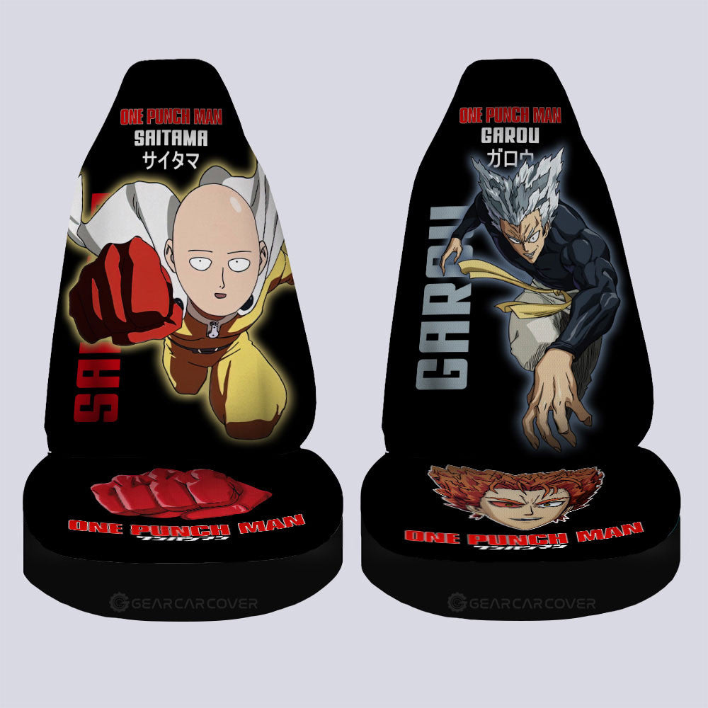 Garou Saitama Car Seat Covers Custom One Punch Man Anime Car Accessories - Gearcarcover - 1