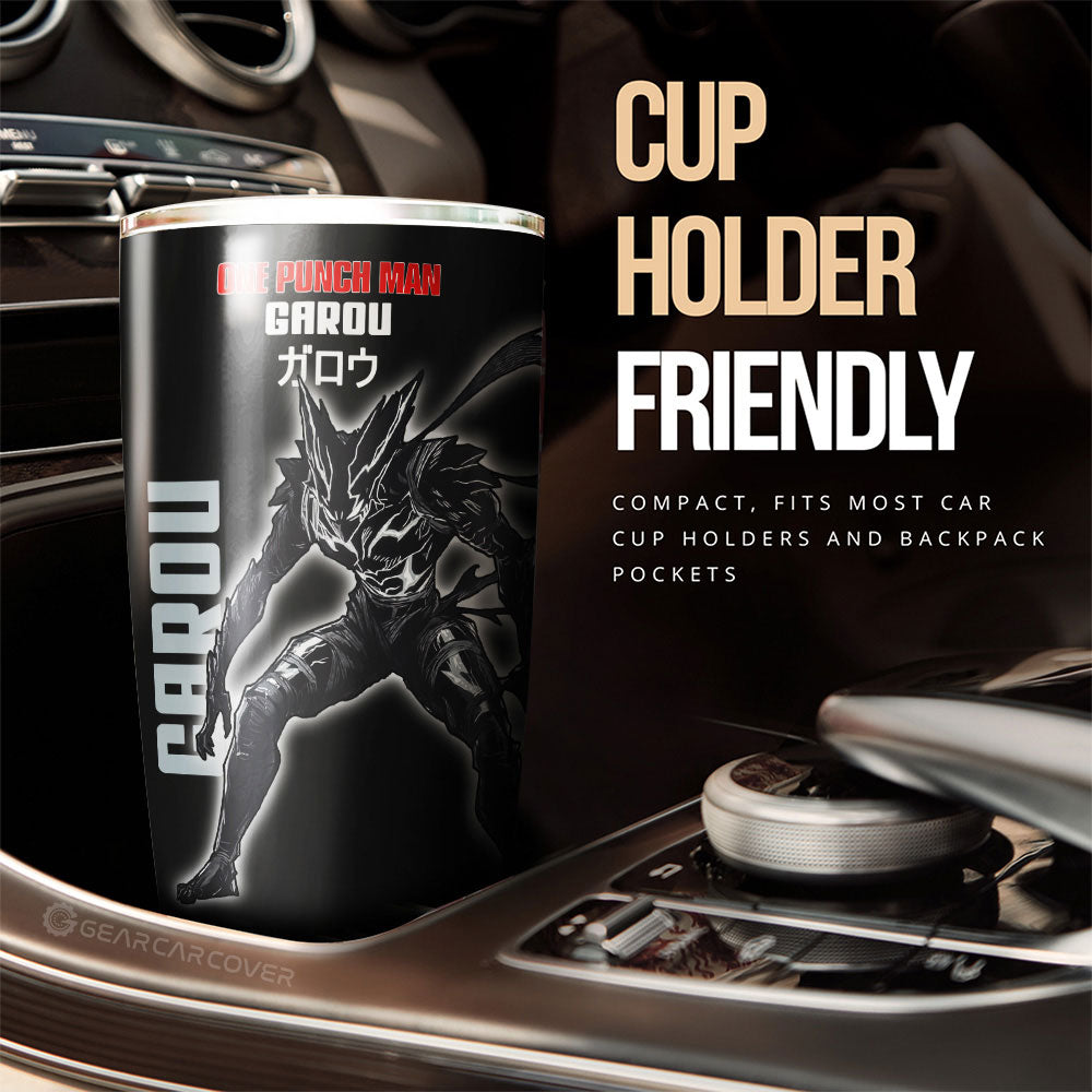 Garou Tumbler Cup Custom One Punch Man Anime Car Interior Accessories - Gearcarcover - 3