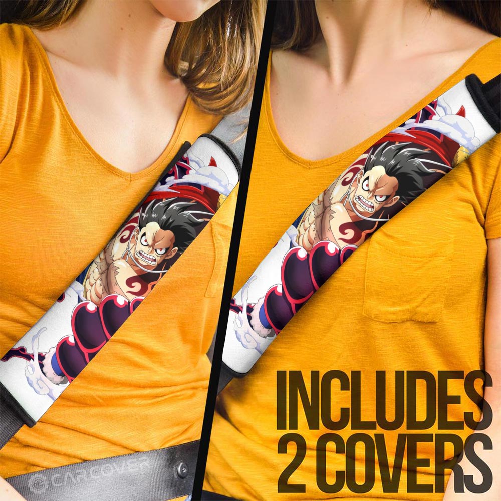 Gear 4 Monkey D. Luffy Seat Belt Covers Custom One Piece Anime Car Accessoriess - Gearcarcover - 3