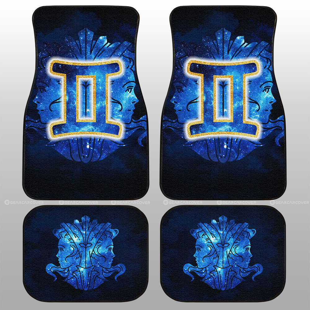 Gemini Car Floor Mats Custom Name Zodiac Car Accessories - Gearcarcover - 1