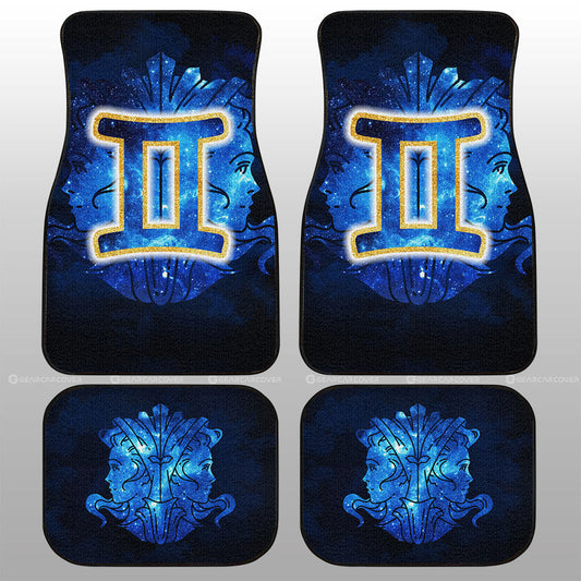 Gemini Car Floor Mats Custom Name Zodiac Car Accessories - Gearcarcover - 1