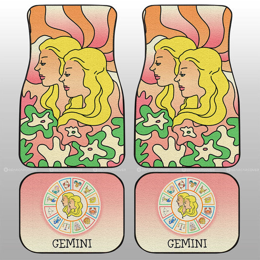 Gemini Colorful Car Floor Mats Custom Zodiac Car Accessories - Gearcarcover - 1