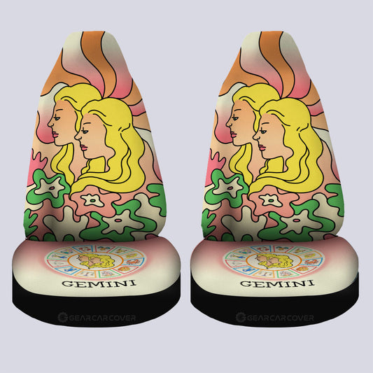 Gemini Colorful Car Seat Covers Custom Zodiac Car Accessories - Gearcarcover - 2